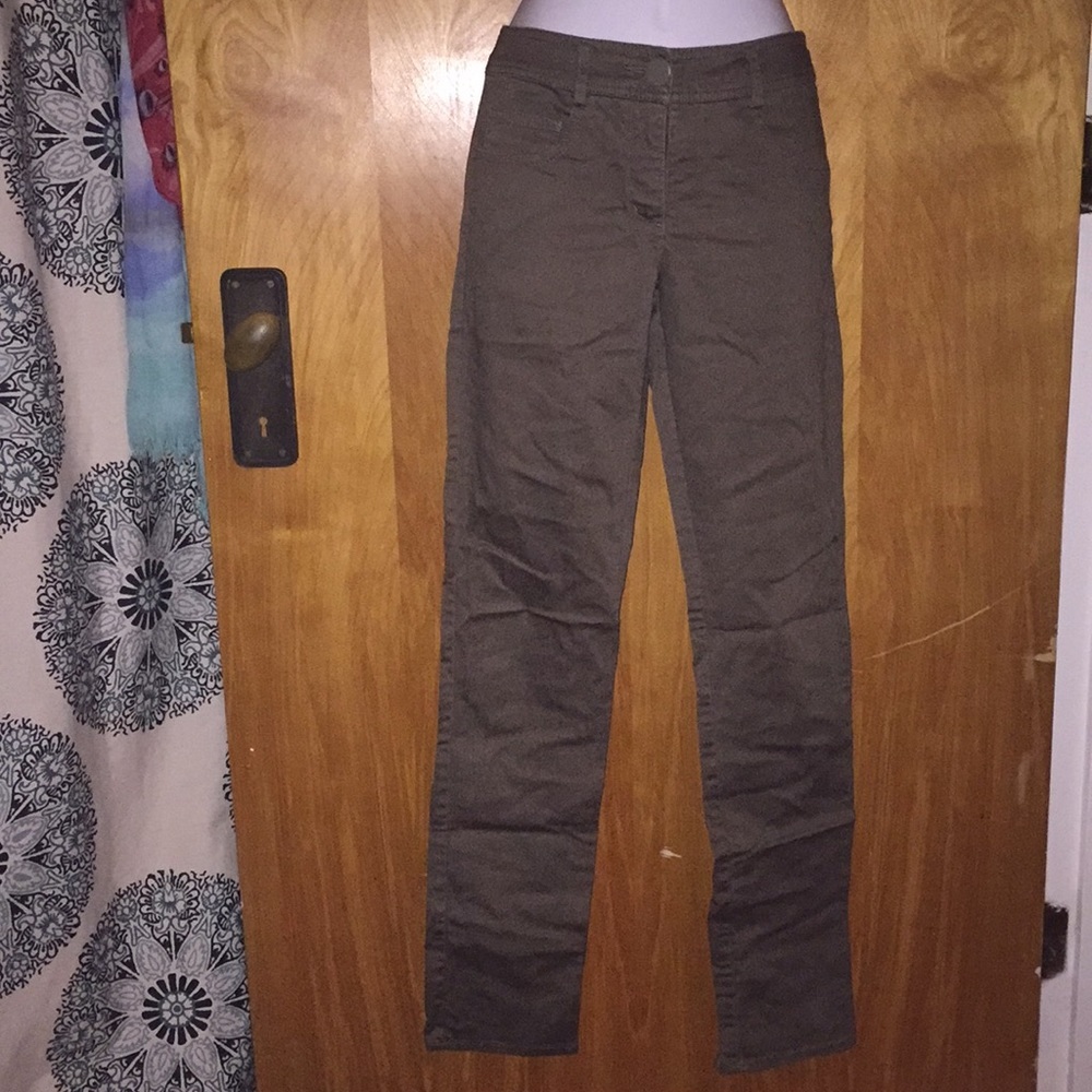 H&M Army Olive Green Stretchy Skinny Pants Size 4